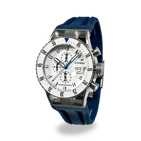 Montecristo Professional Chronograph // White (Blue Strap)