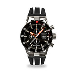 Montecristo Professional Chronograph // Black + Orange (Black Strap)