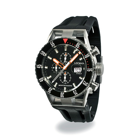 Montecristo Professional Chronograph // Black + Orange (Black Strap)