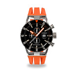 Montecristo Professional Chronograph // Black + Orange (Black Strap)