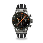 Montecristo Classic Chronograph // Black + Orange (Black Strap)