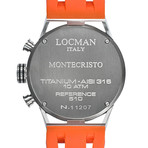 Montecristo Classic Chronograph // Black + Orange (Black Strap)