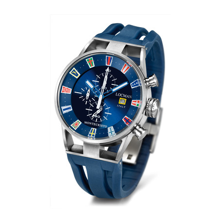 Montecristo Yacht Club Chronograph // Blue (Blue Strap)