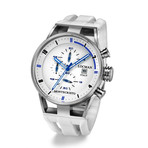 Montecristo Classic Chronograph // White (Blue Strap)