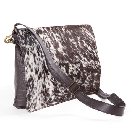 Cowhide Leather Messenger Bag  // Jae 2