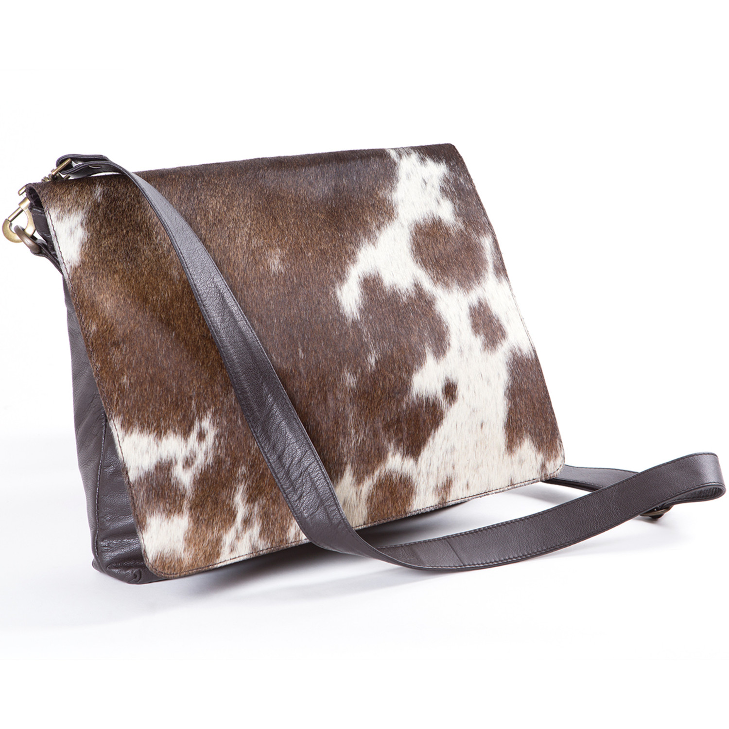 Cowhide Leather Messenger Bag // Carey 2 Found Object Touch of Modern