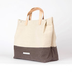 Boat Tote 410 // Linen/Waxed Canvas Mix (Charcoal)