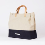Boat Tote 410 // Linen/Waxed Canvas Mix (Charcoal)