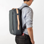 Rounded Laptop Backpack 110 // Waxed Kodra Nylon (Black)