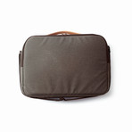 Laptop Shoulder Briefcase 100 // Waxed Kodra Nylon (Black)