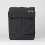 Convertible Laptop Shoulder Bag/Backpack 120 // Waxed Chambray (Black)