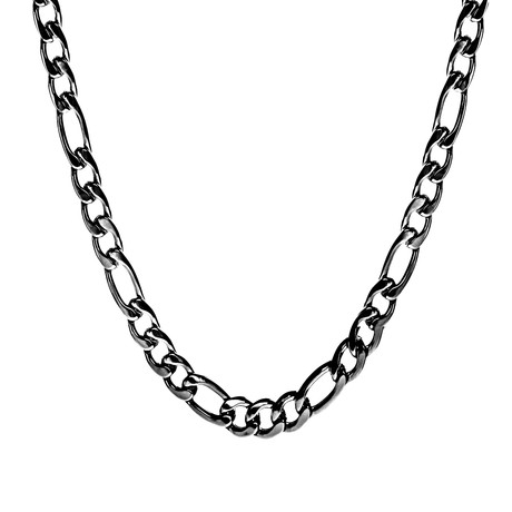 Crucible Stainless Steel Figaro Chain // Black