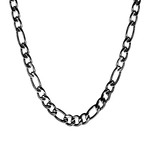 Crucible Stainless Steel Figaro Chain // Black