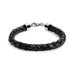 Crucible Braided Leather Men's Bracelet // Black