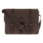 Borough Canvas + Leather Messenger Bag // Woodland Brown