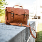 Golborne Leather Satchel // Vintage Chestnut