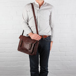 Golborne Leather Satchel // Conker Brown