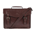 Golborne Leather Satchel // Conker Brown