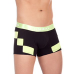 Short Boxer Uyuri // Black + Green Neon (S: 27"-28" Waist)