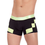 Short Boxer Uyuri // Black + Green Neon (S: 27"-28" Waist)