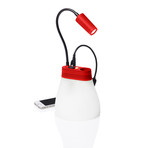 SunBell Solar Lamp and Phone Charger // Red