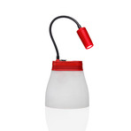 SunBell Solar Lamp and Phone Charger // Red