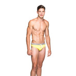 Double Dash Swim Brief // Yellow (XS)