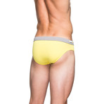 Double Dash Swim Brief // Yellow (XS)