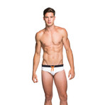 Double Dash Swim Brief // White (XS)