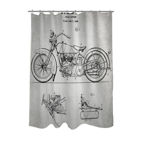 Harley 1928 Blueprint // Shower Curtain