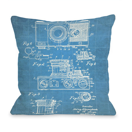 dog blueprint pillow