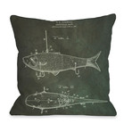 Artificial Bait 1908 Blueprint // Pillow