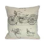 Harley 1928 Blueprint // Pillow