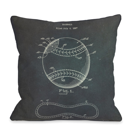 Baseball 1928 Blueprint // Pillow