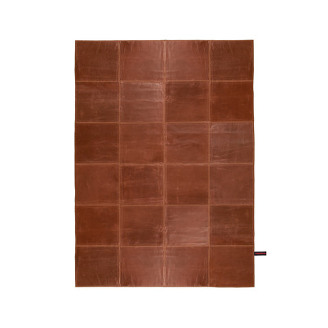 Leather Rug // Light Brown (62"L x 93"W)