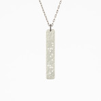 Braille Necklace // German Silver (Strength)