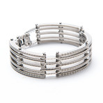 Wide Grated Bracelet