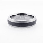 Thin Black Stripe Ring // Matte (6)