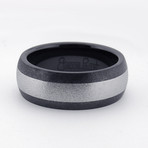 Medium Chrome Stripe Ring // Matte (6)