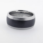 Thick Black Stripe Ring // Matte (6)