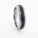 Thin Black Stripe Ring // Matte (6)