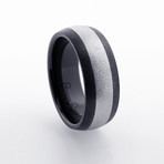Medium Chrome Stripe Ring // Matte (6)
