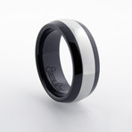 Medium Chrome Stripe Ring // Polished (6)