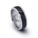 Medium Black Stripe Ring // Polished (6)