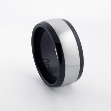 Thick Chrome Stripe Ring // Polished (6)