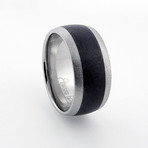 Thick Black Stripe Ring // Matte (6)