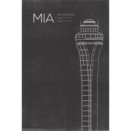 MIA Tower // Miami (Print 18"L x 12"W)