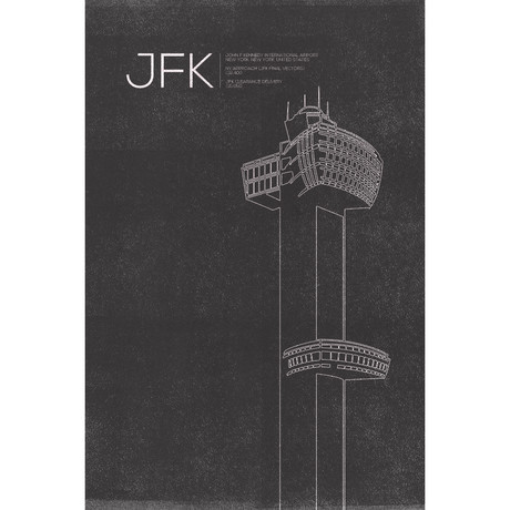 JFK Tower // New York (Print 18"L x 12"W)