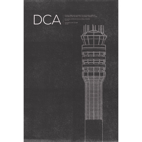 DCA Tower // Washington DC (Print 18"L x 12"W)