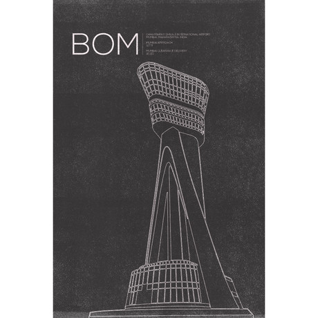 BOM Tower // Mumbai (Print 18"L x 12"W)